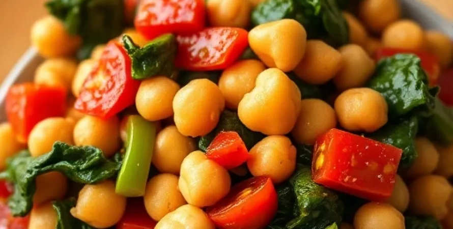 Mélange de légumes et pois chiches