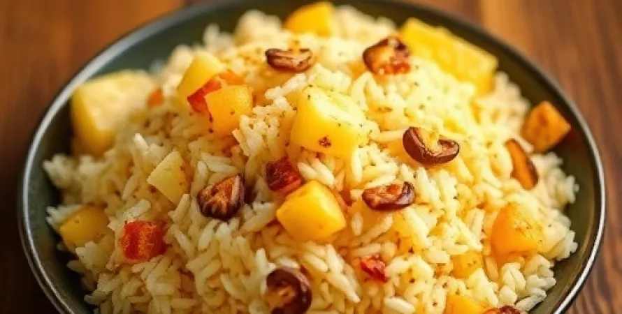 Riz au curry et ananas