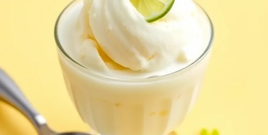 Yaourt glacé au citron vert