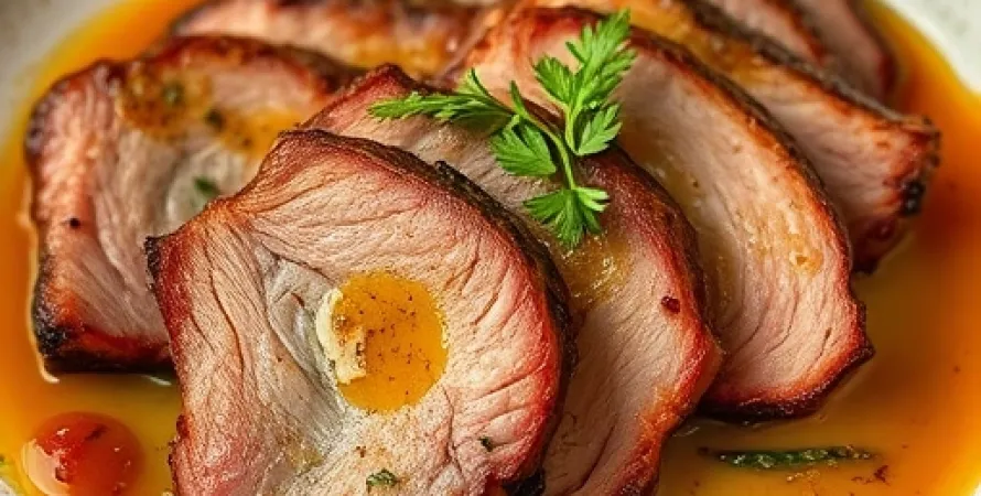 Côtes de porc au miel et salsa