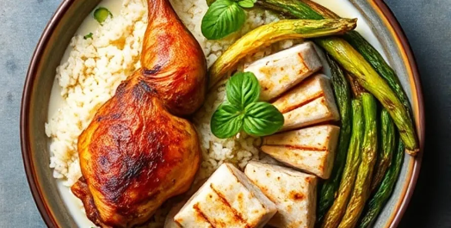 Nouilles de Riz au Coco et Poulet