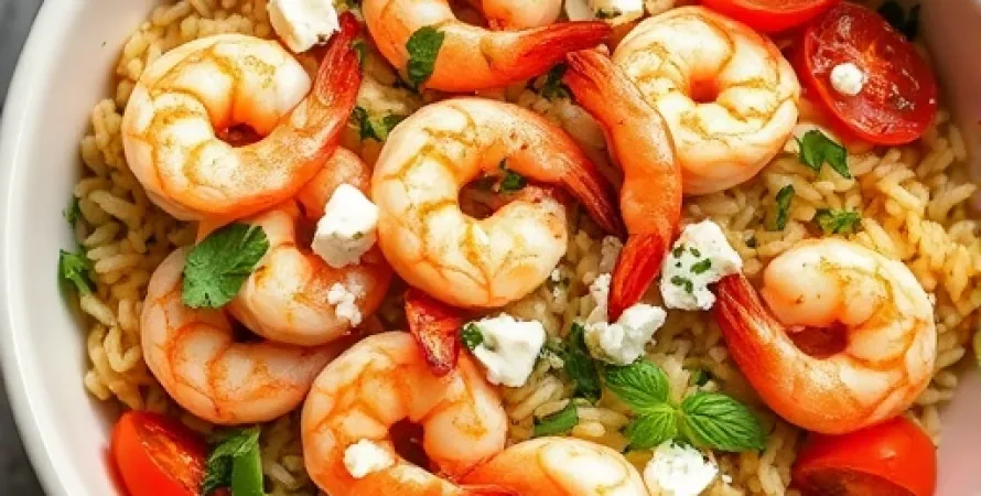 Crevettes à l'orzo