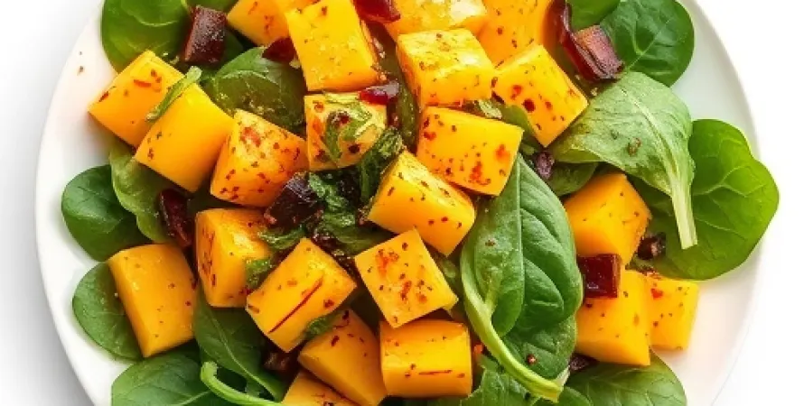 Salade de mangue et épinard