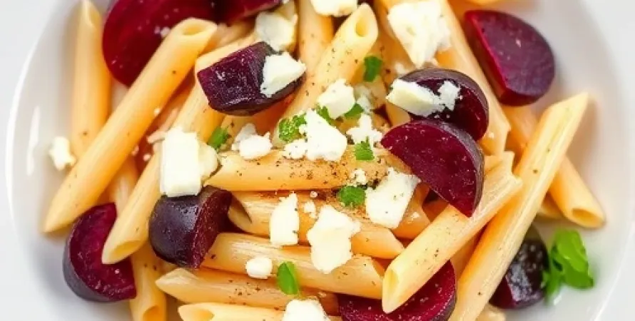 Penne aux blets et fromage asiago