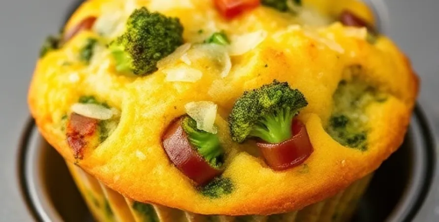 Muffins savoureux au brocoli