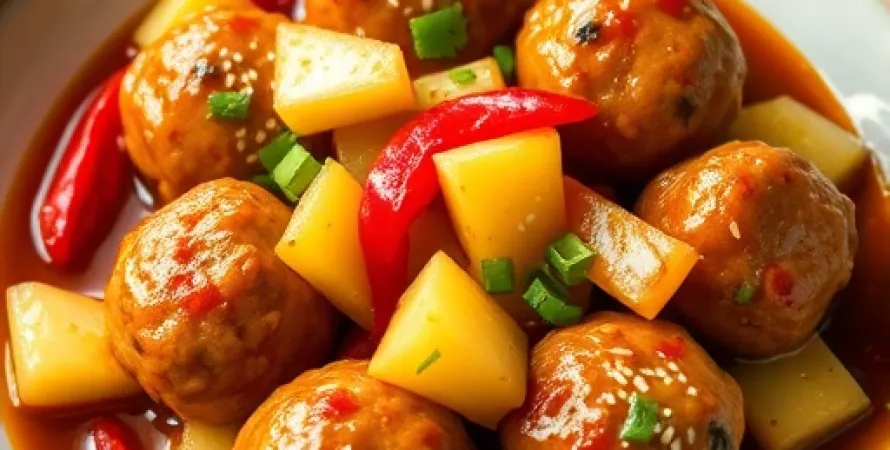 Boulettes de viande à l'ananas
