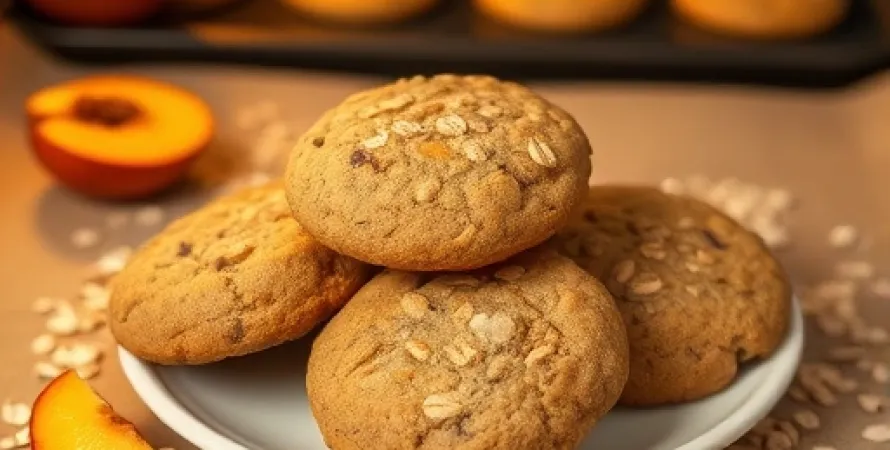 Cookies aux peches et avoine
