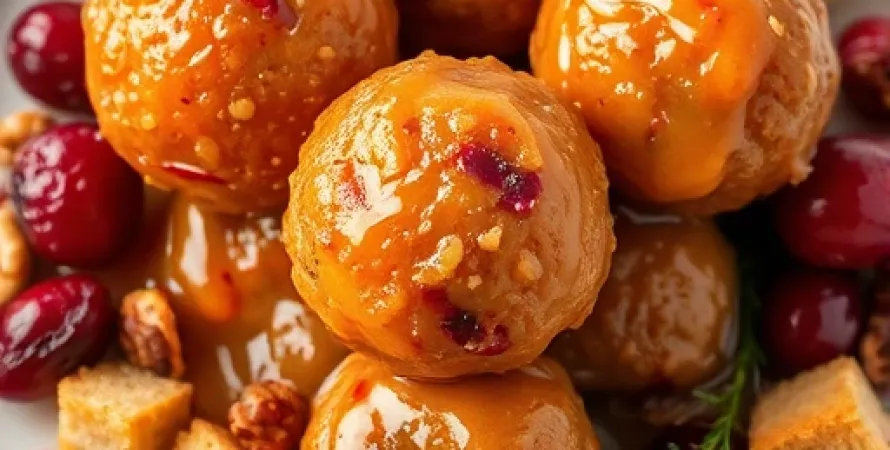 Boulettes de raisin et cranberry