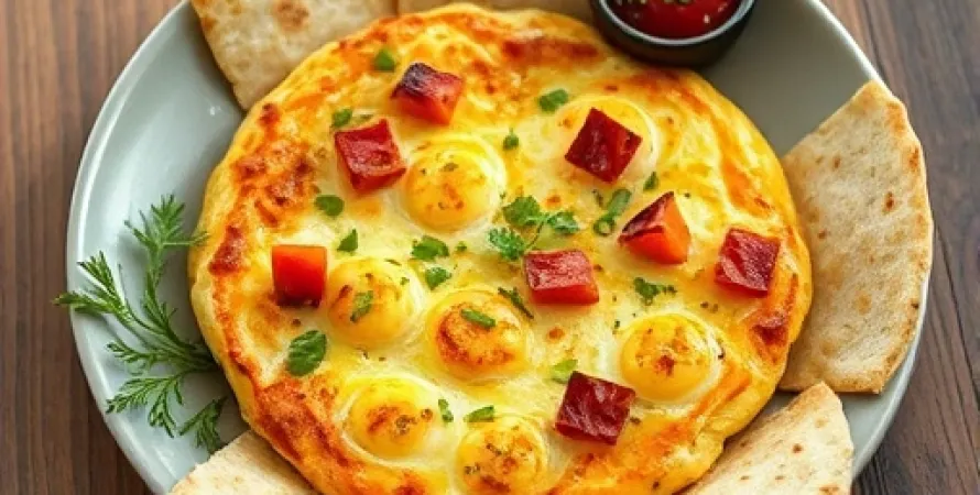 Tortilla aux œufs et au bacon