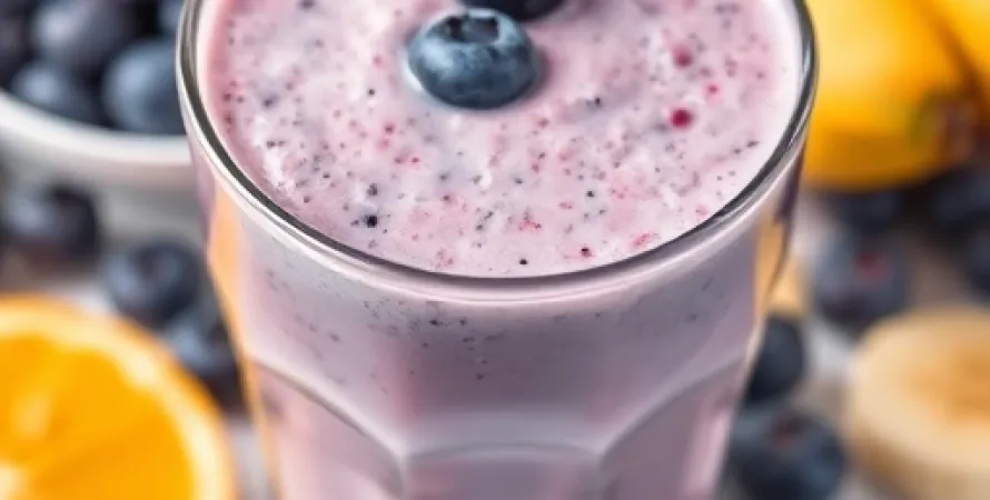 Smoothie aux bleuets et banane