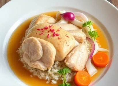 Poulet au citronnelle et riz