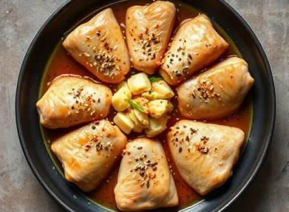 Poulet au sesame et sauce douce-acide