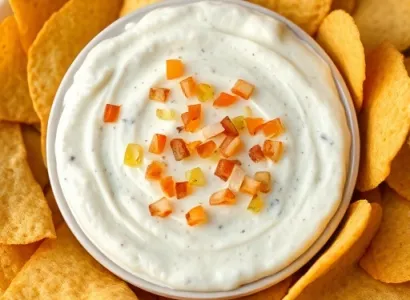 Dip d'oignon et chips