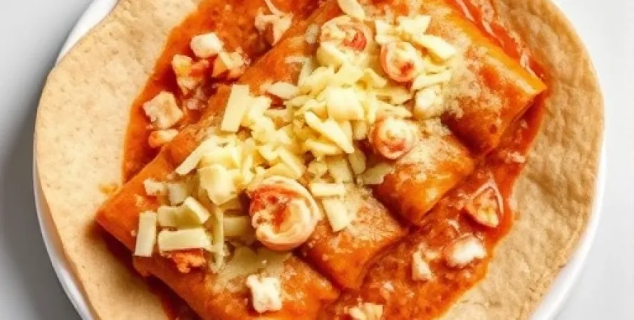 Enchiladas de fruit de mer au micro-ondes