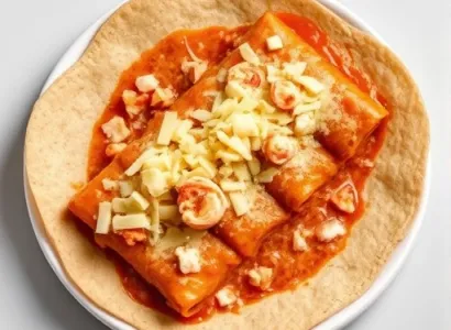 Enchiladas de fruit de mer au micro-ondes