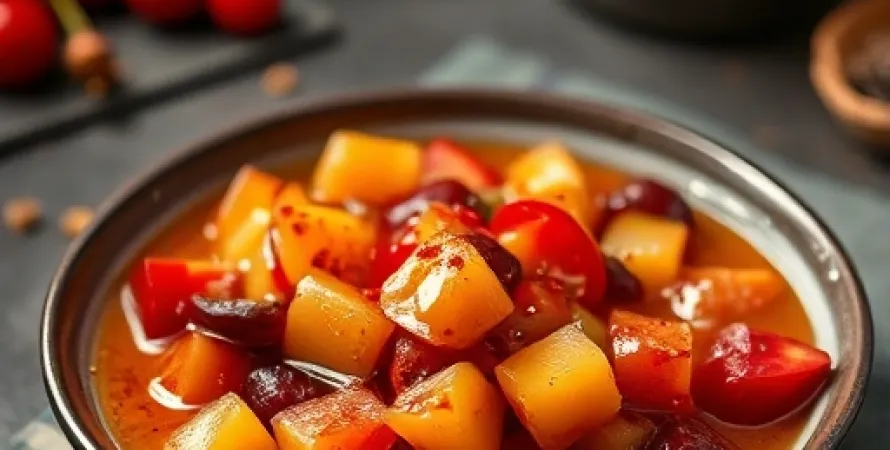 Confit de fruits rouges au piment