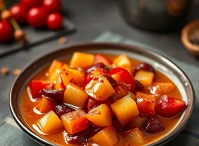 Confit de fruits rouges au piment