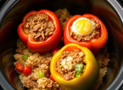 Poivrons farcis à la slow cooker