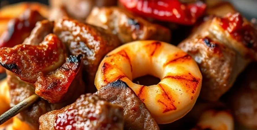 Brochettes de terre et mer