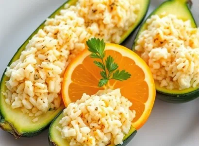 Courgettes à la riz à l'orange