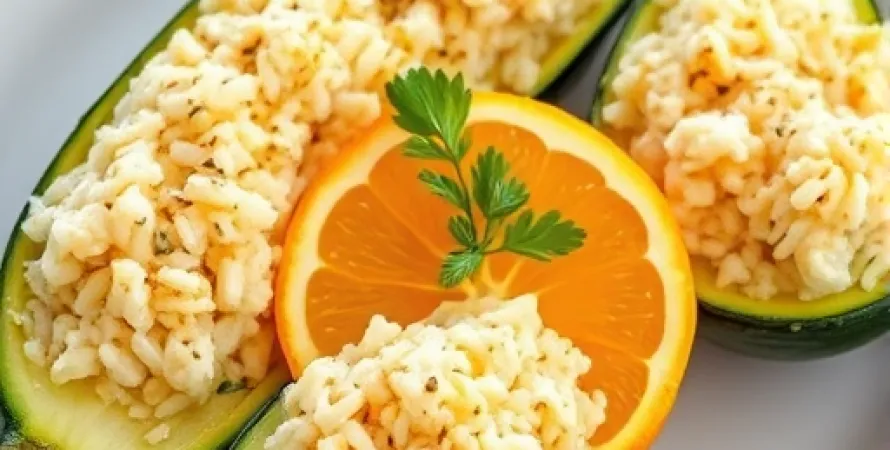 Courgettes à la riz à l'orange