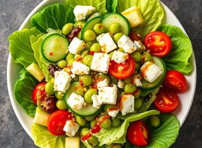 Salade méditerranéenne aux edamame