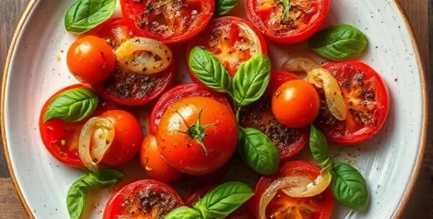 Poivrons rouges farcis aux tomates