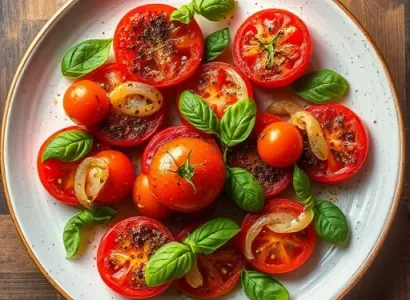 Poivrons rouges farcis aux tomates
