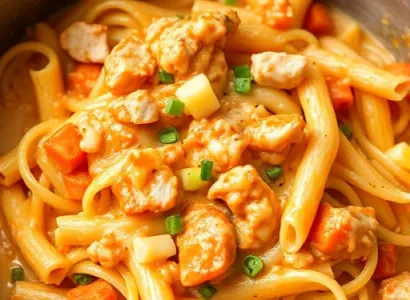 Pâtes au dindon à la sauce Buffalo