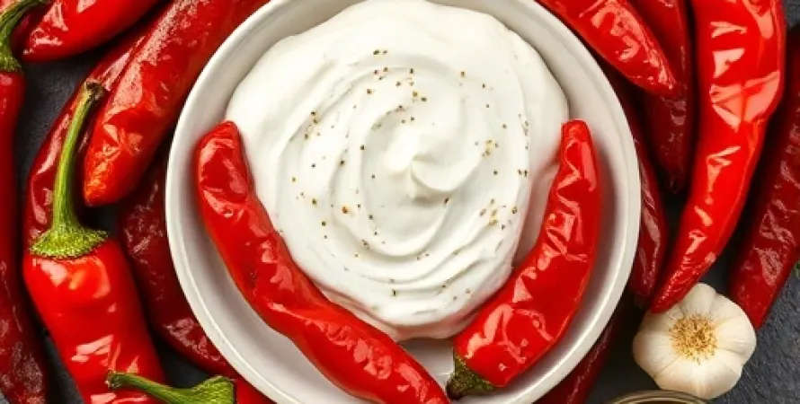 Poivrons frits au yogourt