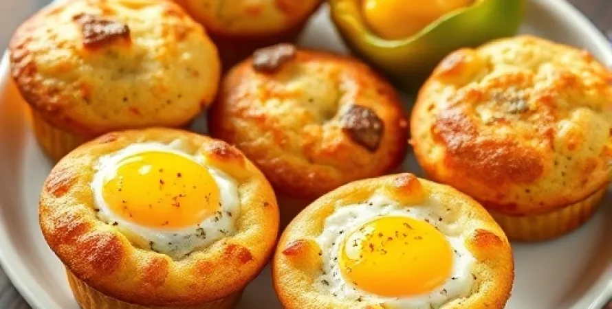 Muffins aux oeufs et fromage