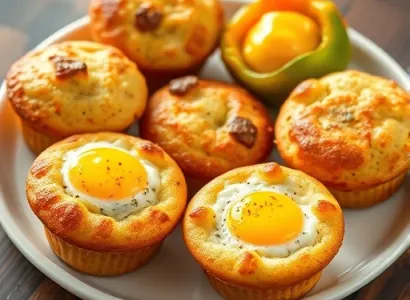 Muffins aux oeufs et fromage