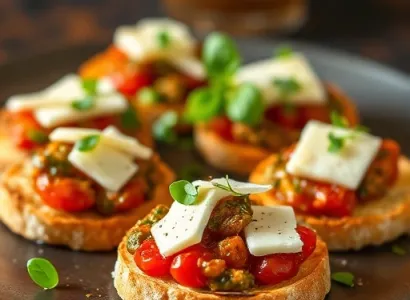 Crostini au pesto de poivrons rouges