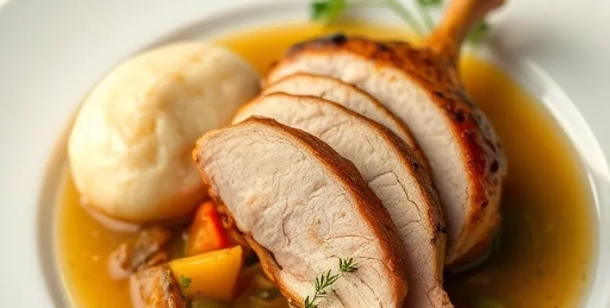 Poulet cuit pour dumplings