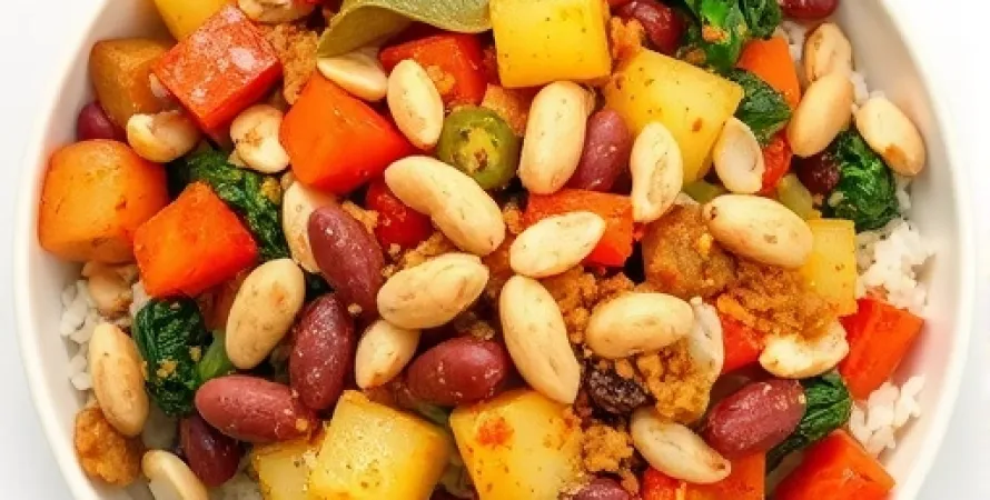 Casserole aux légumes et arachides