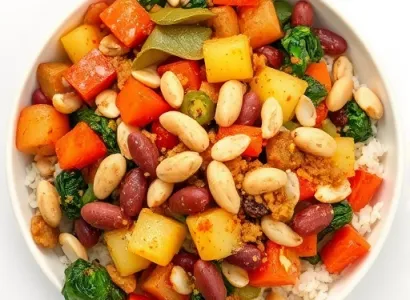 Casserole aux légumes et arachides