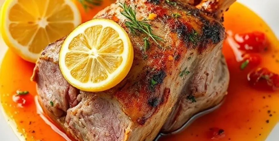 Agneau rôti au citron