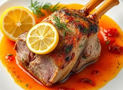 Agneau rôti au citron