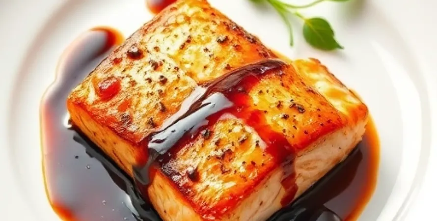 Saumon au glace de balsamique