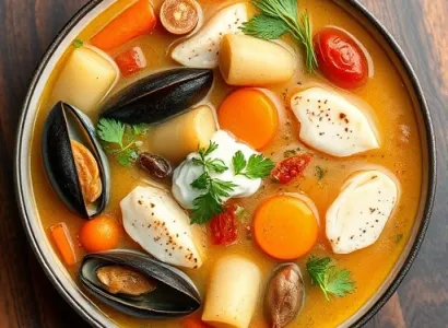 Soupe de poisson norvégienne crémeuse