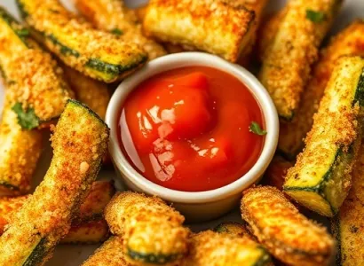 Courgettes frites au four
