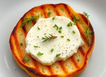 Tartine au fromage de chèvre