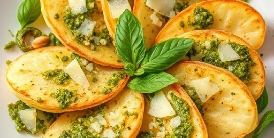 Pâtes ange au pesto crémeux