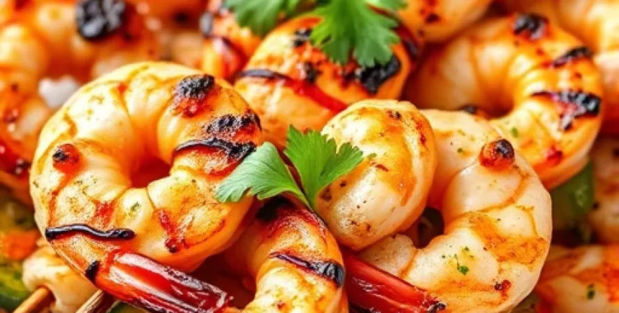 Brochettes de crevettes aux épices