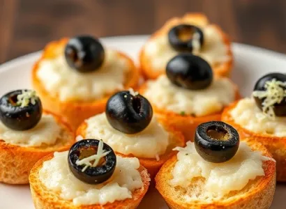 Crostini d'olives et fromage