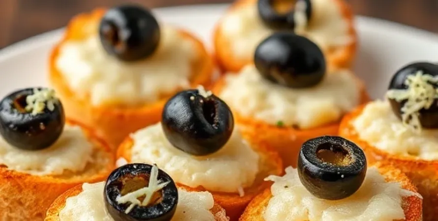 Crostini d'olives et fromage
