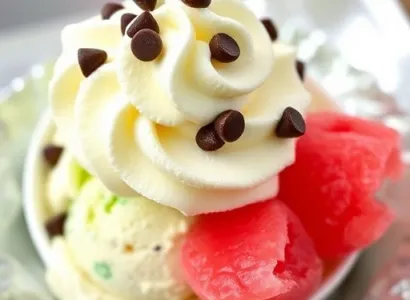 Glace d'été à la crème vanille