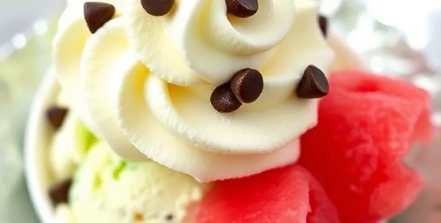 Glace d'été à la crème vanille