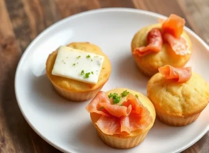 Muffins au jambon et fromage