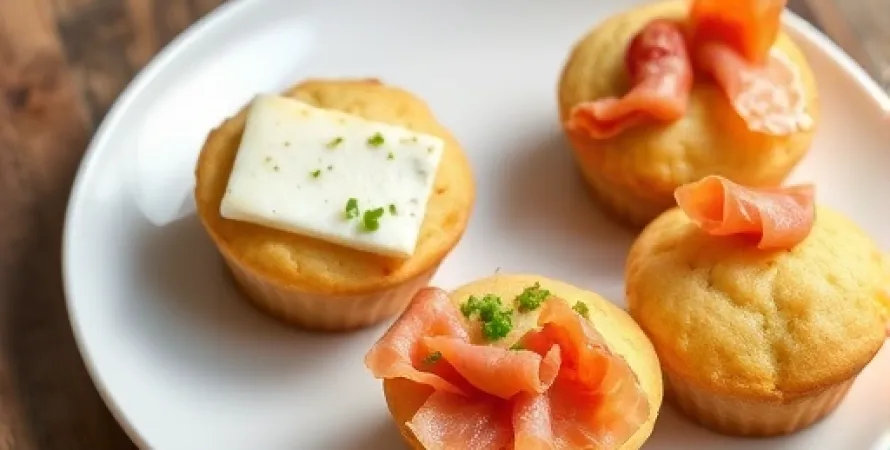 Muffins au jambon et fromage